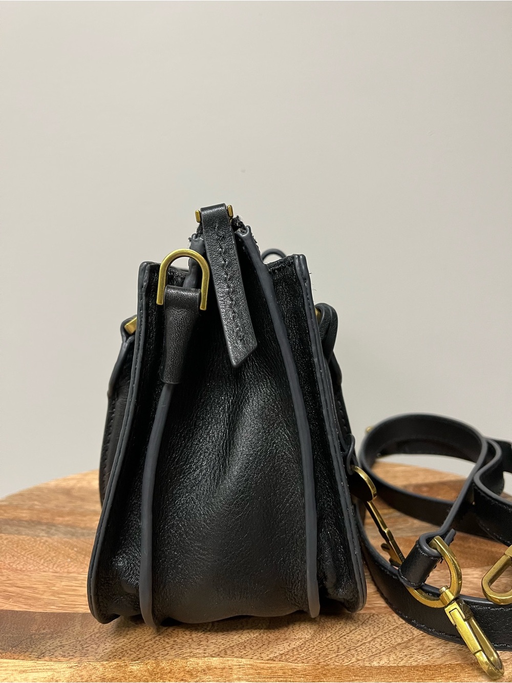 Fossil Ryder Mini Satchel in Black Pebbled Leather - Picture 6 of 14